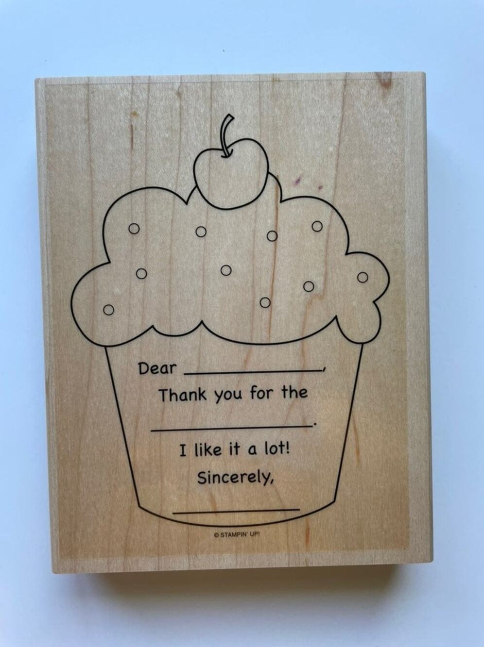 Stampin Up Simple Birthday Thanks wooden